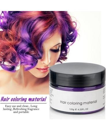 Filfeel Hair Color Wax 120g - Unisex Disposable Dye Ointment for DIY Hair Styling - Perfect for Halloween & Cosplay (Violet) - Buy Online on GoSupps.com