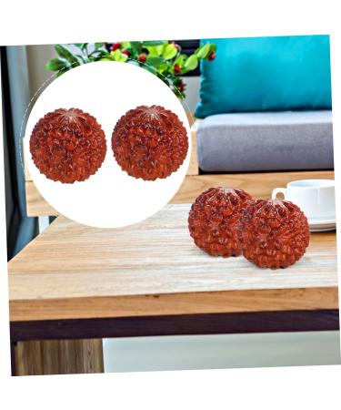 TOVINANNA 2 Piece Hand Carved Wooden Massage Ball Set - Acupressure Decor & Decompression Ornament for Relaxation - Perfect for Home & Office - Buy Online on GoSupps.com