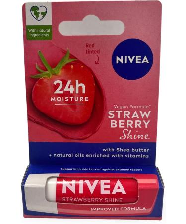 Beiersdorf Nivea Strawberry Shine Moisturizing lipstick with shea butter nourishing oils and vitamins 48 g - Buy Online on GoSupps.com