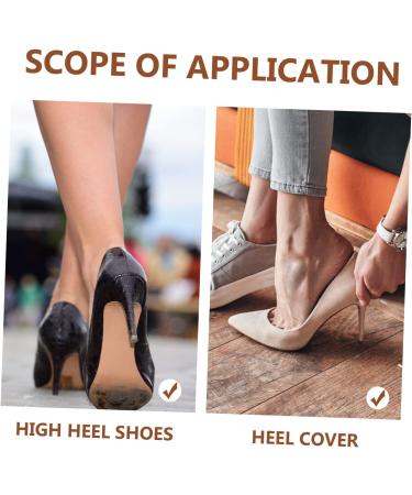 SHERCHPRY High Heel Shoes Heel Tips Caps - 48 Pairs Non-Slip Protective PVC Heel Cushions for All High Heels - International Shipping Available - Buy Online on GoSupps.com