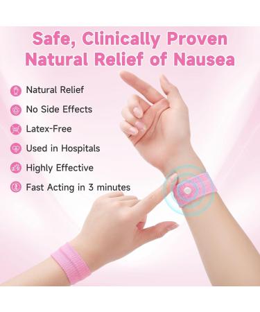 MEIYYJ Travel Sickness Bands for Adults and Kids - Sea Sickness Wristbands for Cruise - Motion Sickness Relief - Pink - Buy Online on GoSupps.com