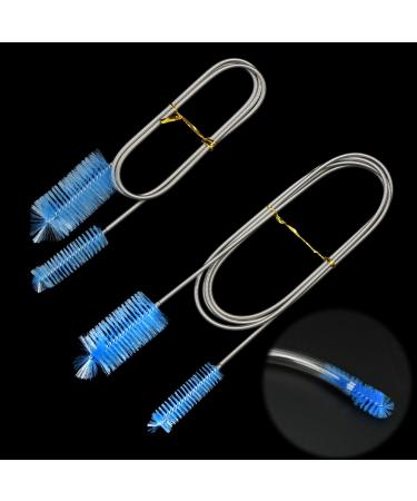 Cleaning brush aquarium cleaning brush - 200cm nylon cleaning brush set flexible double hose brush filter tube brush aquarium cleaner pump brush