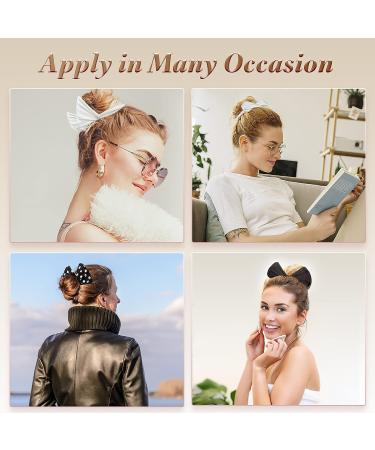 3-Piece Hair Bun Maker Set - Easy, Flexible Donut Hair Twister for Fashionable French Hairstyles - Black Polka Dots - Hair Accessories for Women & Girls - Buy Online on GoSupps.com