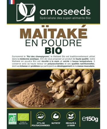 Organic Maitake Powder 150G | Origin Europe | King of Mushrooms | 100% Natural Pure Vegan | Top Quality - Buy Online on GoSupps.com