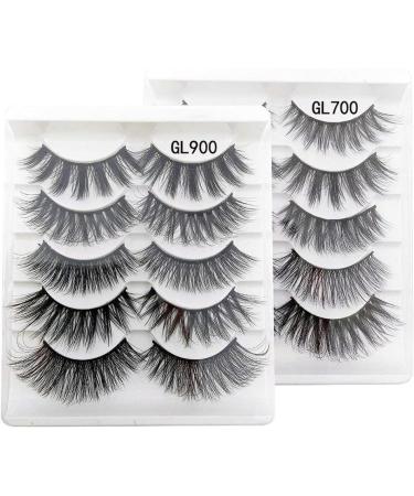 Greattangle 3D Mixed Chemical Fiber False Eyelashes - 5 Pairs Natural Soft Thick Makeup Extension Tools (GL900) - International Shipping Available - Buy Online on GoSupps.com