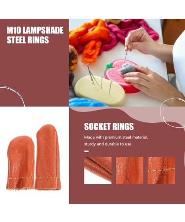 SEWACC 20 Pcs Leather Finger Cots - Thumb Protection for Needle Felting & Embroidery (Random Colors) - Durable Thimbles for Crafting - Buy Online on GoSupps.com