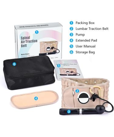 Decompression Back Belt - Lumbar Support for Pain Relief | Adjustable 29-49 Inches - Buy Online on GoSupps.com