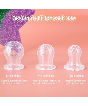 HAOBAOBEI Baby Fresh Fruit/Food Feeder Pacifier (2 Pcs) - Silicone Teething Toys with 2 Sized Pouches, Spoon, Bottle Brush - Blue&Green Set - Buy Online on GoSupps.com