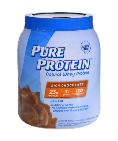 PURE PROTEIN Rich Chocolate Whey Protein 25.6 Ounce