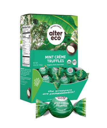 Alter Eco | Mint Creme Truffles | 58% Pure Dark Cocoa, Fair Trade, Organic, Non-GMO, Gluten Free Dark Chocolate Truffles | 60 Truffles 60 Count (Pack of 1)