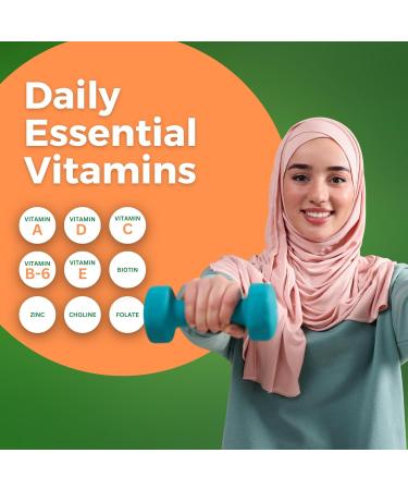 Zaytun Vitamins Halal Adult Multivitamin Gummies for Men Women Complete Everyday Nutritional Support with Biotin Vegan Natural Fruit Flavors Non-GMO Made in USA - Halal Vitamins - Buy Online on GoSupps.com