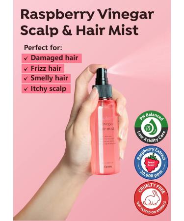 A'PIEU Raspberry Vinegar Hair Care Bundle Hair Vinegar Rinse - 6.76 Fl Oz. - Hair Mist - 3.55 Fl Oz. - Buy Online on GoSupps.com