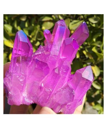 Natural Crystal Rough Crystal Cluster 160g Pink Quartz Crystal Cluster Titanium Bismuth Silicon Cluster Rainbow