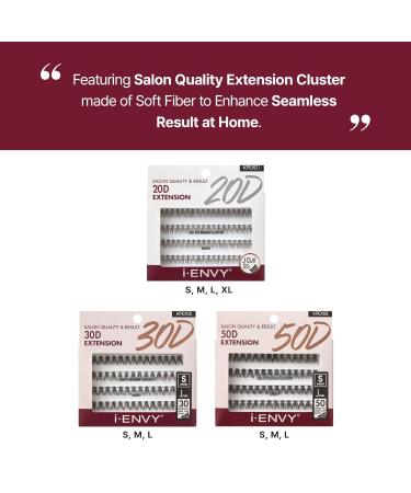 i-ENVY 20D Individual Lashes - Easy Apply Flat Tapered-End Volume Lashes J Curl Soft Fiber Quick Salon Quality Results - Buy Online on GoSupps.com