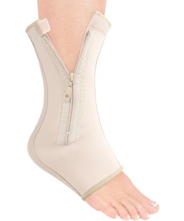 Zipper Compression Ankle Supports in Beige - Large Size for Optimal Comfort & Support | Shop Internationally - Buy Online on GoSupps.com