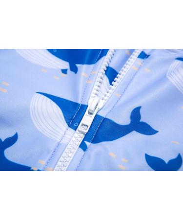 BONVERANO Baby Boy All-in-one Sunsuit/Swimsuit UPF 50+ with Cap, 12-18 Months - Whales Print - Buy Online on GoSupps.com
