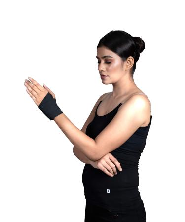 SurgiFab Wonder Care Wrist Brace with Thumb Loop for Wrist Pain Relief Sports Injuries Wrist Compression Support Immobilization for Men and Women Free Size Pair