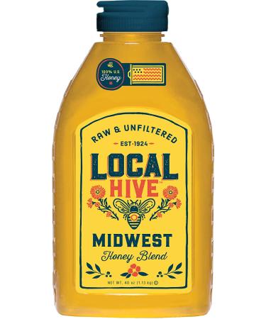 Local Hive, Raw Honey, Pure and Unfiltered, Local Midwest Beekeepers, 40oz
