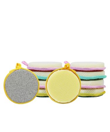 kisronda Dishwashing Sponges | 10Pcs Double Sided High Elastic Dish Sponges Hangable Kitchen Cleaning Sponges Reusable Washing Up Sponges - for Tableware Utensils Furniture Surfaces - Buy Online on GoSupps.com