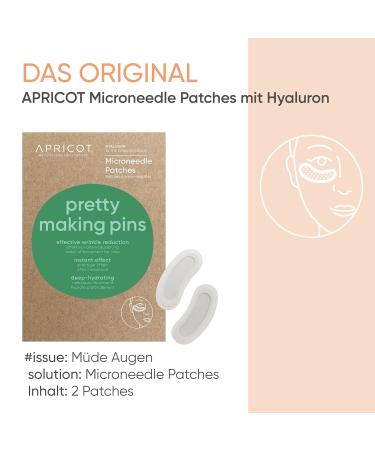 Apricot Hyaluron Micro-Needle Patches - Anti-Aging Wrinkle Treatment - 2 Microneedling Pads Made in Germany - Buy Online on GoSupps.com