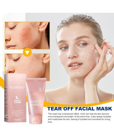 Collagens Night Wrapping Mask Firming Tear-Off Facepiece 75ml Night Facepiece Translucent Hydrating Firming Night Mask Hydrolyzed Collagens Perfect for Dry & Dehydrated Skin - Buy Online on GoSupps.com