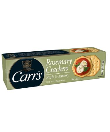 Carr's Crackers, Baked Snack Crackers, Party Snacks, Rosemary, 5oz Box (1 Box)