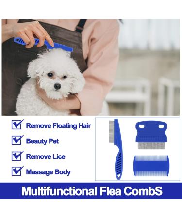 3 PCS Pet Flea Comb Set Fine Teeth Cat Dog Comb Grooming Combs Flea Removal Lice Combs Fine Tooth Comb Grooming Set Remove Float Hair Tear Marks Tick Removal Tool - Buy Online on GoSupps.com