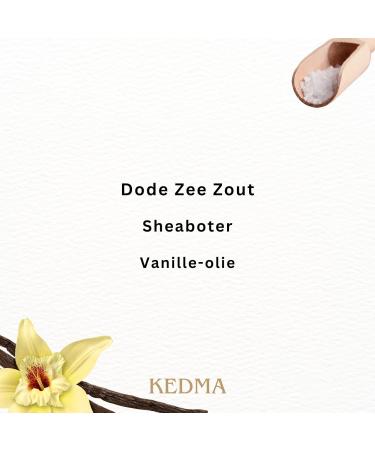 Kedma Vanilla Salt Scrub Exfoliating and Nourishing For all skin types Gentle and Intensive Care 350g - Buy Online on GoSupps.com