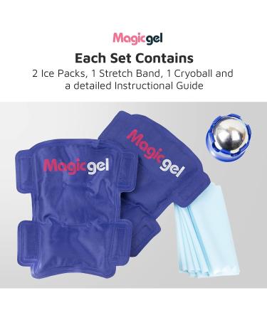 Shin Splint Relief Combo: Cryoball & Stretch Bands | Hot & Cold Therapy for Leg Pain | Magic Gel - Buy Online on GoSupps.com