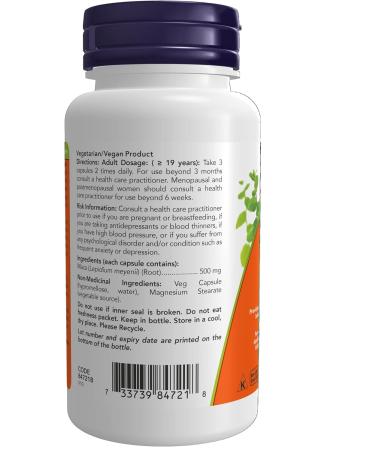 NOW Supplements Maca 500mg Capsules 100 Count - Buy Online on GoSupps.com