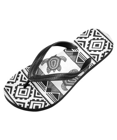 Buy Mnsruu Sea Turtles Striped Flip Flops | XS for Men & Women | Perfect for Home Hotel Spa & Travel - International Shipping - Buy Online on GoSupps.com