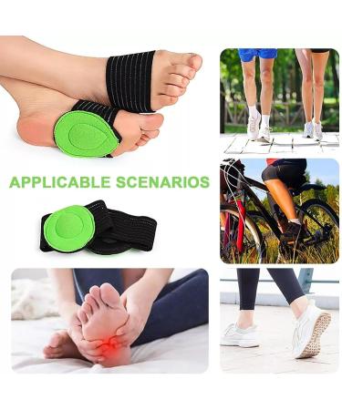 3 Pairs Arch Support Pads for Flatfoot & Plantar Fasciitis Relief - Cushioned Compression Sleeves for Heel Spurs & Fallen Arches (Blue - Buy Online on GoSupps.com