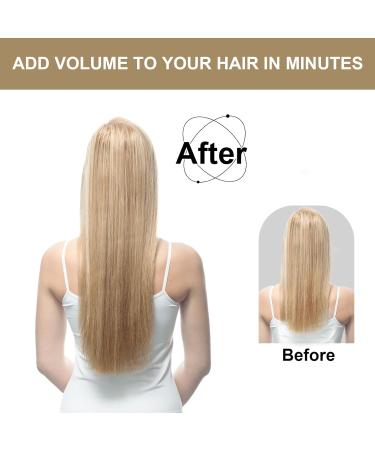 EUPSIIU 23 Inch Long Straight Clip in Hair Extensions Synthetic Hair Extensions Hair Pieces for Women Blonde Hair Extensions Long Straight Blonde Hair Piece Seamless Hair Extensions (gold) - Buy Online on GoSupps.com
