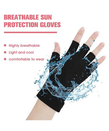 WLLHYF Anti UV Gel Nail Lamp Gloves - Professional Fingerless Protection for Nail Art DIY - Moisturizing Skin Care - 1 Pair - Buy Online on GoSupps.com