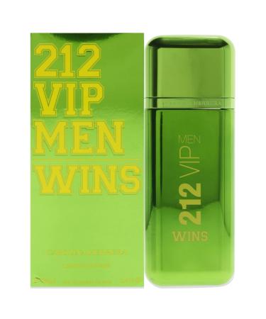 Carolina Herrera 212 VIP Wins EDP Spray Men 3.4 oz Cedar Floral Lavender Orange 3.4 Fl Oz (Pack of 1)