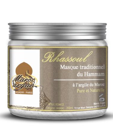 Rhassoul Powder - 100% Natural and Hypoallergenic Purifying Clay from Morocco - Skin and Hair Mask - 250g