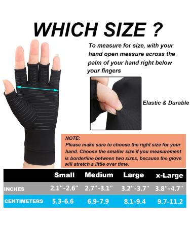 Copper Arthritis Compression Gloves for Men & Women - Medium Size (2 Pairs) - Buy Online on GoSupps.com