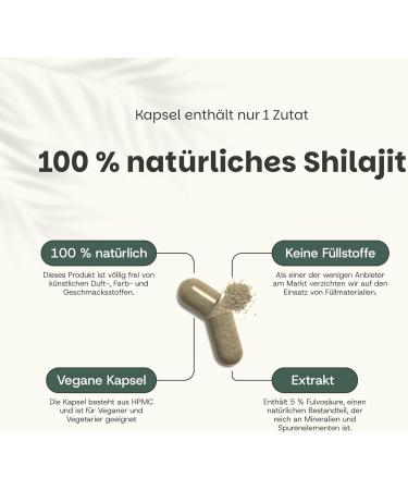  Cupplement 4 sachets of Shilajit 60 Capsules - Free pillbox - 5% Resin Extract - 500 mg per capsule - 100% pure - Superfood - Powder-free - From the Himalayas - Testosterone - Buy Online on GoSupps.com