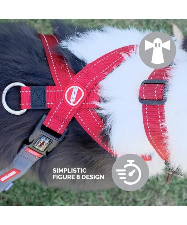 Ezydog Anti Pull Dog Harness - Crosscheck Adjustable Reflective Dog Training Accessory for Small Medium & Large Dogs (Size S Red) - Buy Online on GoSupps.com