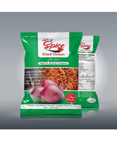 Taste of Spice Fried Onions 14oz (Pack of 2) - Crispy Fried Shallots | Gluten Free, Organic, Vegan, Non-GMO - Buy Online on GoSupps.com