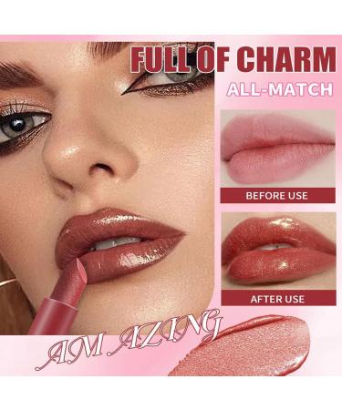  Sirseon Iridescent Lipstick | Nourishing Glossy Lip Treatment Travel-Friendly Outdoor Party Stick - Pack of 6 Waterproof Sticks - Buy Online on GoSupps.com