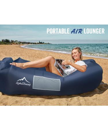 AlphaBeing Inflatable Lounger - Best Air Lounger Sofa for Camping  Hiking - Ideal Inflatable Couch for Pool and Festivals - Perfect Inflatable Beach Chair for Adults Navy - Buy Online on GoSupps.com