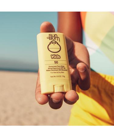 Sun Bum Kids SPF 50 Sunscreen Face Stick - Broad Spectrum UVA/UVB Reef Safe Wet/Dry Application Pack of 2 - 0.53 oz Each - Buy Online on GoSupps.com