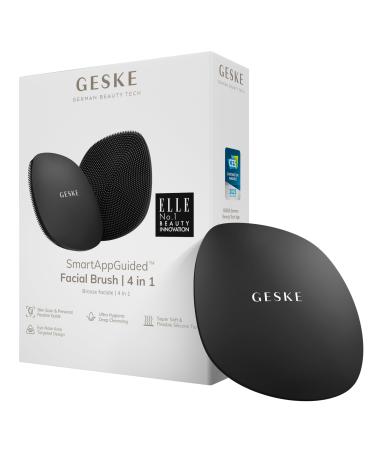Geske |SmartAppGuided Facial Brush 4 in 1 |Facial cleaning brush |Soft brush made of silicone |Professional facial cleaningFacial cleaning device |Skin cleaning Gray - Buy Online on GoSupps.com