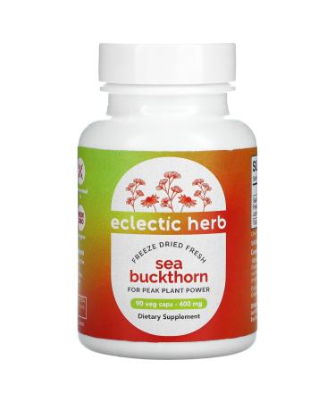 Eclectic Institute Fresh Freeze-Dried Sea Buckthorn 400 mg 90 Non-GMO Veg Caps