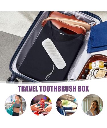 Travel Toothbrush Case & Container | Multifunctional Toothbrush & Toothpaste Set for Camping Business & School | White Travel Storage Solution - Buy Online on GoSupps.com