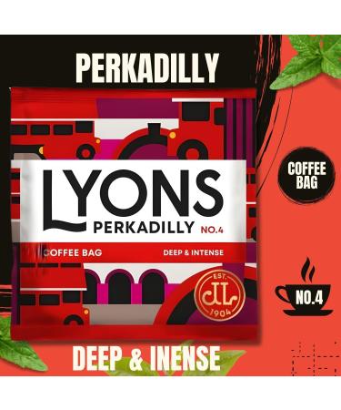 Lyons Ground Coffee Sachets Pick N Mix | Choose From 2 from 3 Flavours | Rich Full-Bodied Dark Roast | Rockadero No 5 Perkadilly No 4 & Go Joe No 3 - Pack of 100 (50 of Each) 70 g (Pack of 100) - Buy Online on GoSupps.com