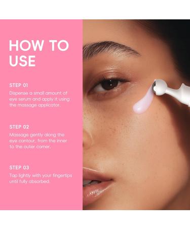 AKARY Sakura Eye Cream & Under Eye Serum for Dark Circles and Puffiness Hydrating Firming 360 Cooling Massage Roller Ball Eyes Treatment Serum Improve Skin Elasticity Wrinkles Fine Lines - Buy Online on GoSupps.com