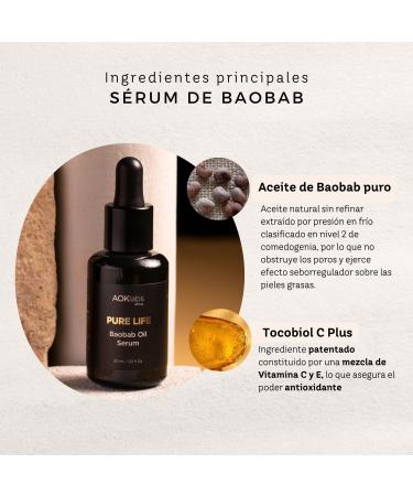 AOKLabs - Baobab Oil Day and Night Facial Serum I Powerful Anti-aging Serum enriched with vitamins for the daily care of all skin types I Regenerates moisturizes and nourishes your skin I 30 ml - Buy Online on GoSupps.com