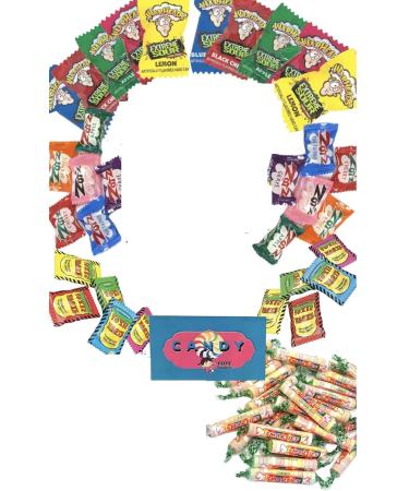 Sour Candy Variety Pack Hard Candy Brand Faves - Warheads Toxic Waste and Extreme Sour Smarties - Includes Bonus Fote Brand Fridge Magenet - Buy Online on GoSupps.com